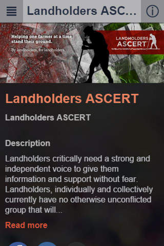 Landholders ASCERT screenshot 2