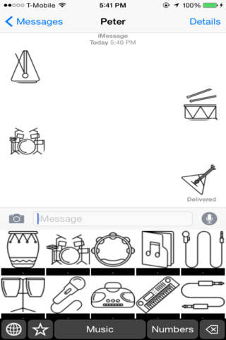 Music Theme Stickers Keyboard: Using Musical Instruments and Musical Notes Icons to Chat screenshot 2
