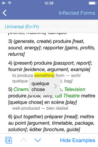 Lingvo English <-> French dictionary screenshot 4