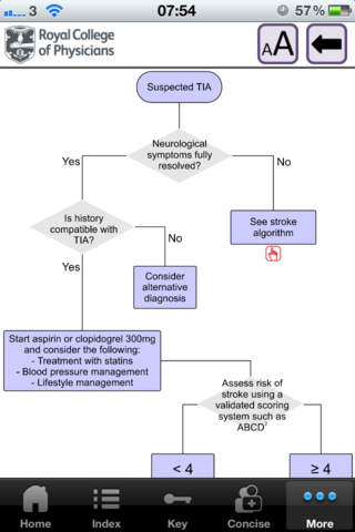 RCP Stroke Guideline 2012 – Clinical screenshot 4