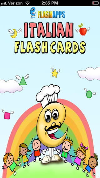 Learn Italian Baby Flash Cards - Kids learn Italian quick with flashcards