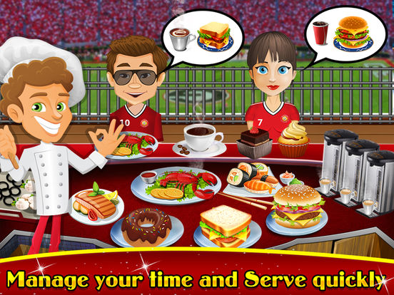 Soccer Stadium Fast-Food Cafeteria : Play best Master-Chef Ham-burger & Pizza Cooking Restaurantscreeshot 4