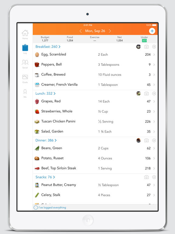 Screenshots of Lose It! – Weight Loss Program and Calorie Counter for iPad