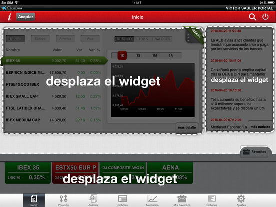Captura de pantalla del iPad 5