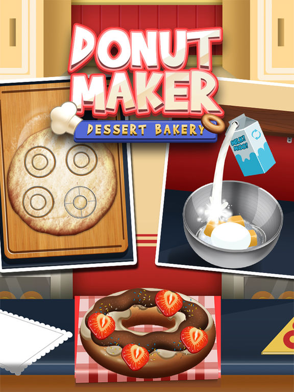 Awesome Donut Ice Cream Cake Breakfast Shop Maker на iPad