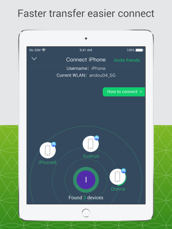 Screenshots of Xender for iPad
