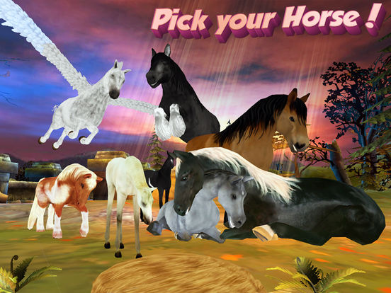 Screenshots of Horse Quest Online 3D Simulator - My Multiplayer Pony Adventure for iPad