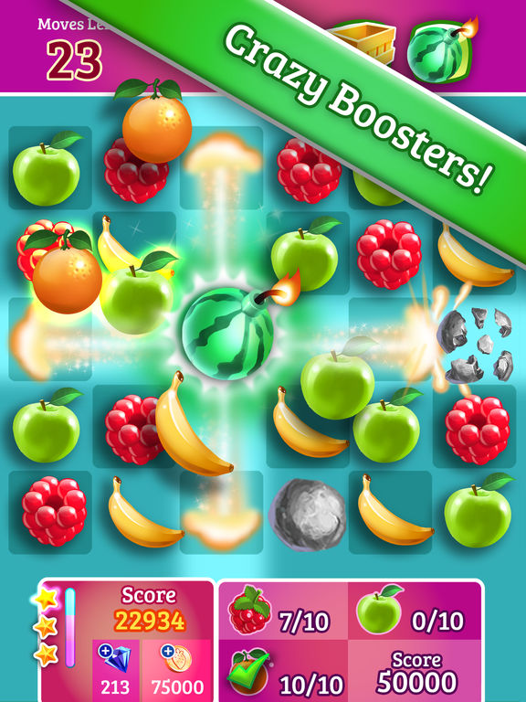 Smoothie Swipe - Free Match 3 Fruit Juice Maker для iPad