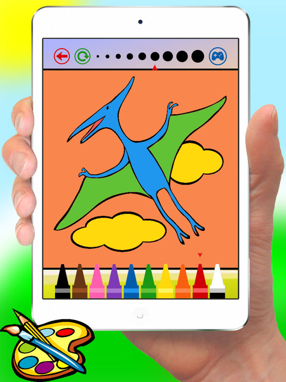 Динозавр Раскраска - Рисование для детей бесплатно Игры