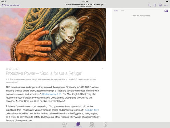 Screenshots of JW Library for iPad