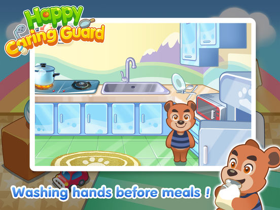 Скачать Happy Caring Guard - Uncle Bear education game