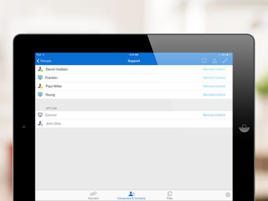 Screenshots of TeamViewer: Remote Control for iPad