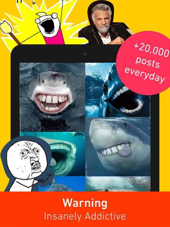 Screenshots of 9GAG: Best LOL Pics & GIFs for iPad