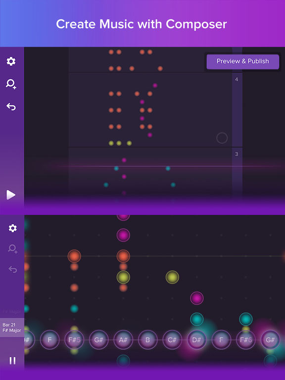 Screenshots of Magic Piano by Smule for iPad