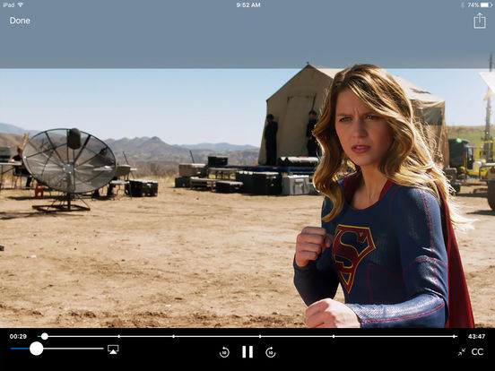Screenshots of The CW for iPad