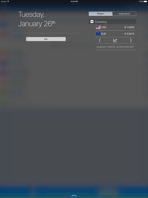 Captura de pantalla del iPad 4