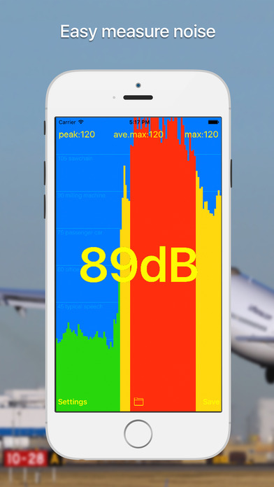 Screenshot dB meter - mesure du bruit