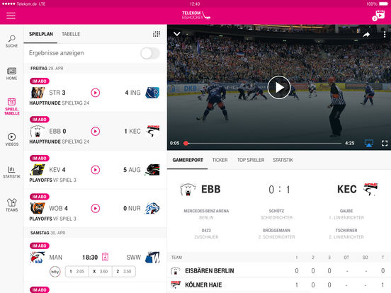 Telekom Eishockey Screenshot