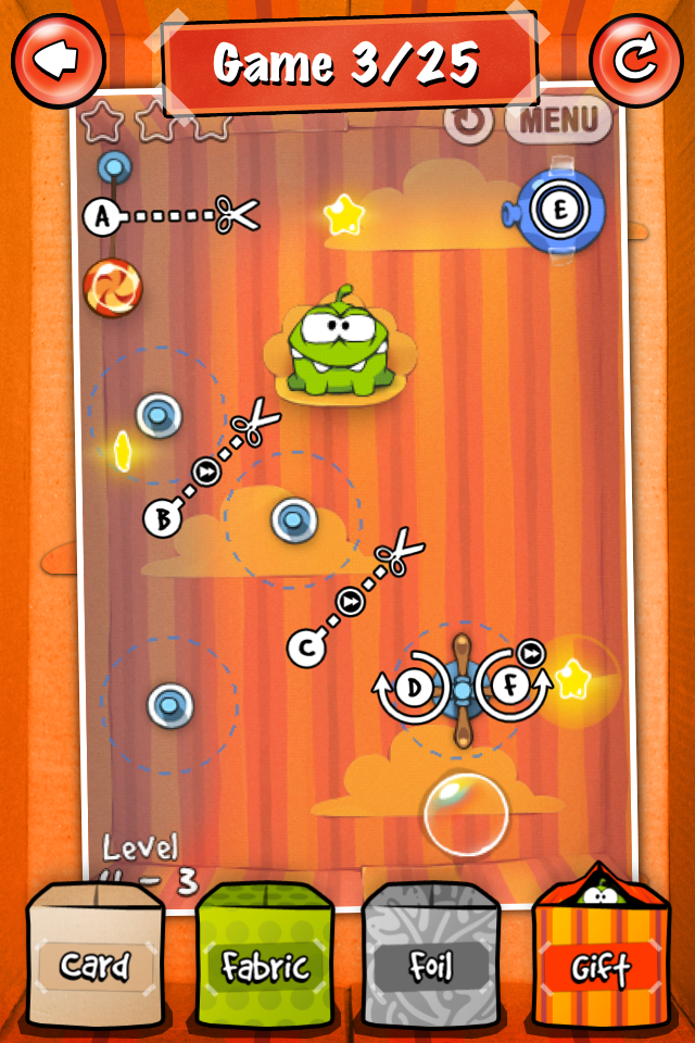 Cut the Rope Guide - All 100 Levels (iPhone) reviews at iPhone Quality ...