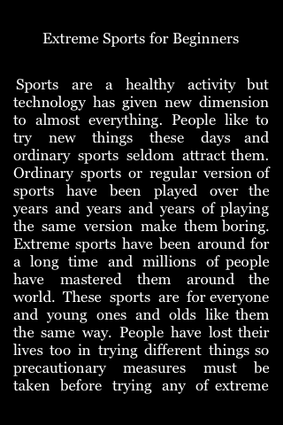 Extreme Sports for Beginners image #1
