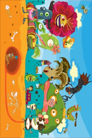 Friendly Monsters Slide Puzzle image #1