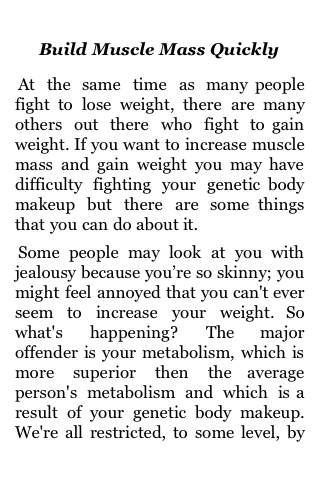 Build Muscle Mass Quickly image #1