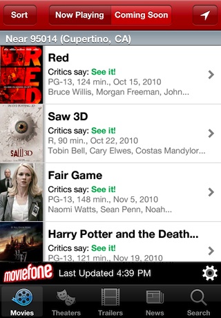 Moviefone - Movies, Theaters, Showtimes and News from Hollywood App for ...