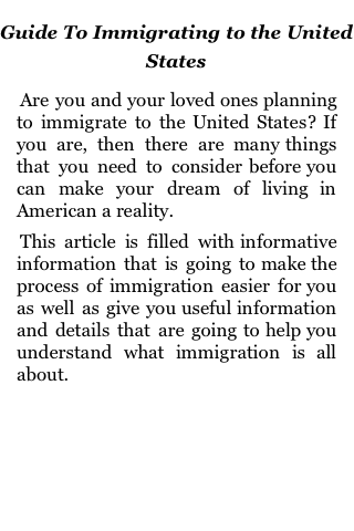 Guide to Immigrating to the United States image #1