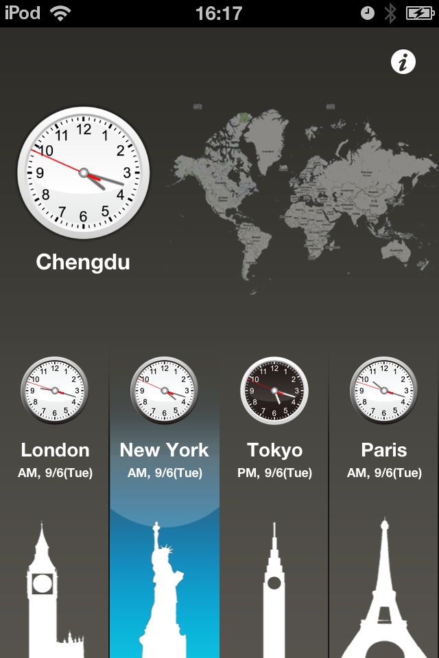 World Clock HD Free for iPad Travel Utilities free app for iPhone, iPad ...