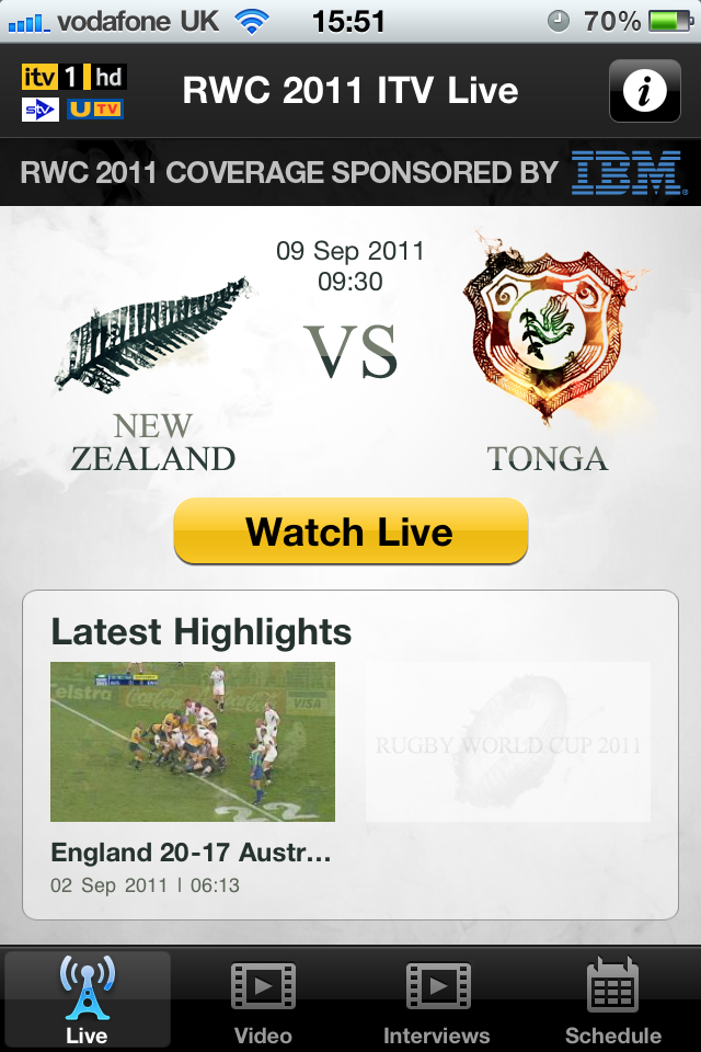 RWC 2011 ITV Live image #1
