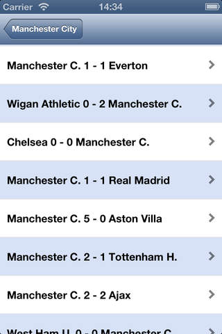 Live Scores for Manchester City - náhled