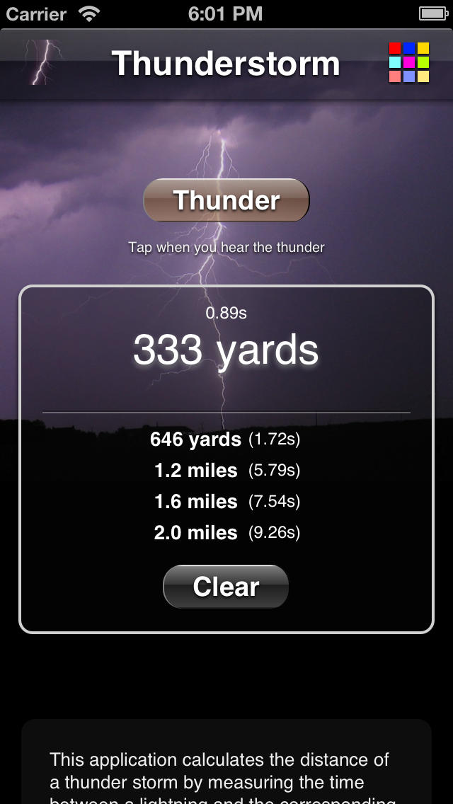 Thunderstorm Calculator screenshot 2