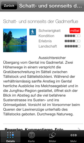 Wanderplaner Berner Wanderwege screenshot 3