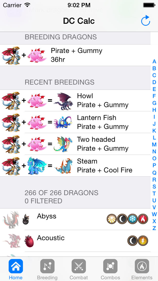 DragonGuide - breeding guide and combat calculator for Dragon City screensh...