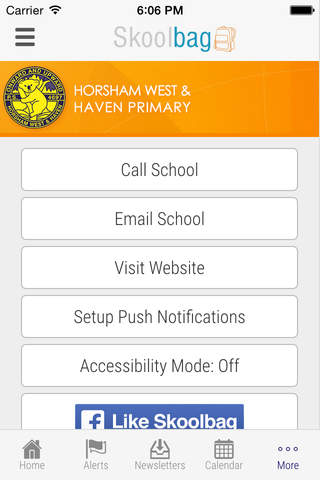 Horsham West and Haven Primary School - Skoolbag - náhled