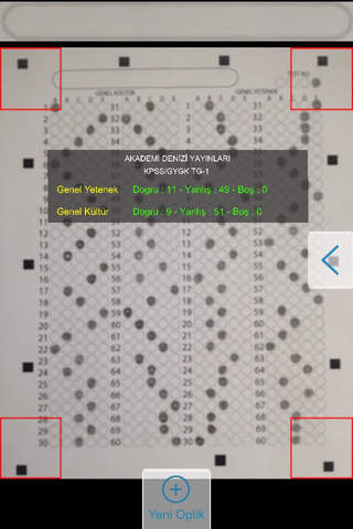 Akademi Denizi Optik Okuma - náhled