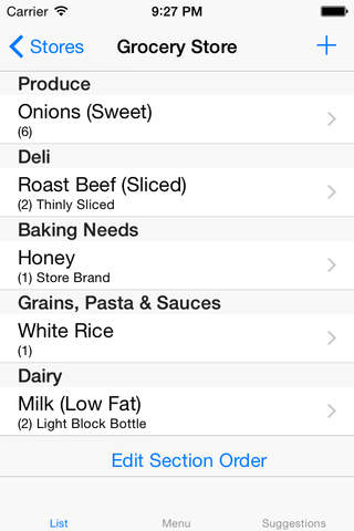 ListTastic Shopping List - náhled