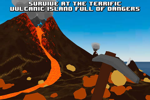 Pixel Volcano Island Survival Simulator 3D - náhled