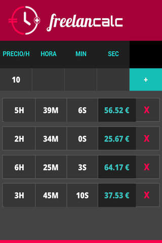 freelancalc - náhled