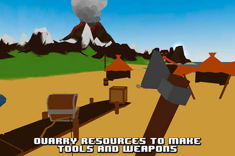 Pixel Volcano Island Survival Simulator 3D - náhled