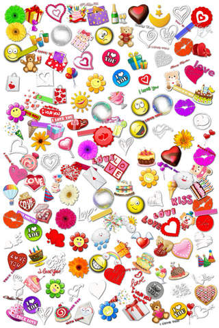 I Love You Photo Frames and Labels - náhled