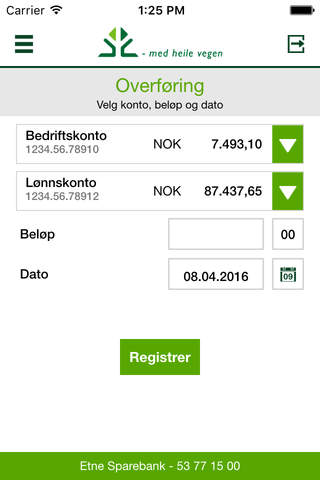Etne Sparebank Bedrift - náhled