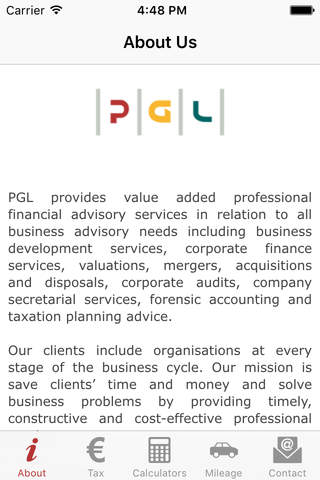 PGL Tax App - náhled