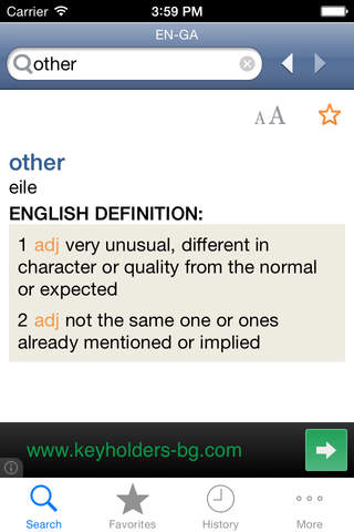 Irish<>English Dictionary - náhled