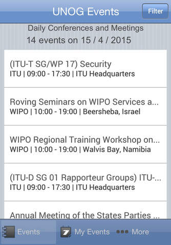 UNOG Events - náhled