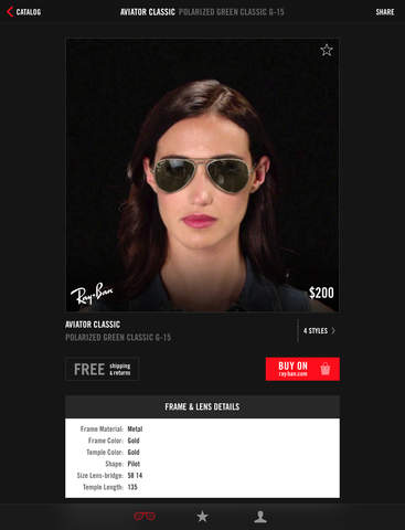 virtual try on glasses ray ban