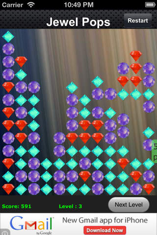 Jewel Pops! - Free jewel popping strategy game - náhled