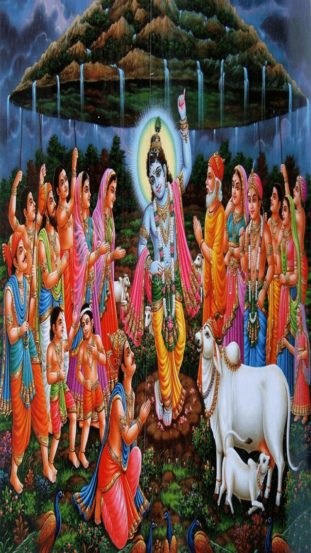 Image of Krishna Govardhan Parvat Leela-ND788922-Picxy