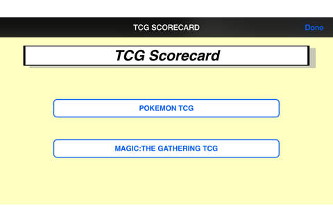 TCG Scorecard - náhled