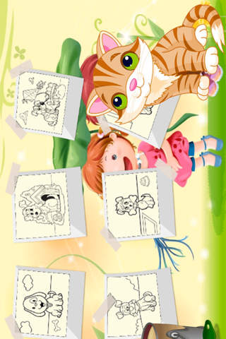 Cute Cat & Dog Coloring Book - All In 1 Animals Dr - náhled